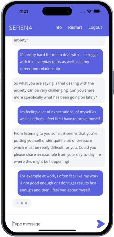 Serena Chat AI Iphone